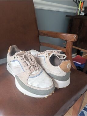Cole Haan Men’s Beige Suede & Leather Casual Sneakers